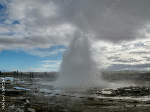 Geysir Geothermal Water Spring area in Iceland
