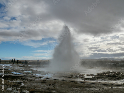 Geysir Geothermal Water Spring area in Iceland