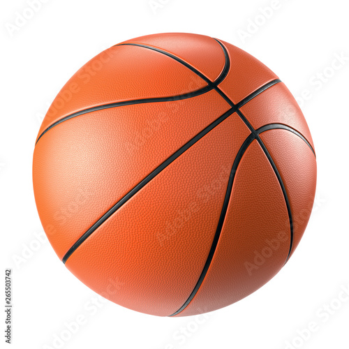 Orange basketball ball isolated on white background