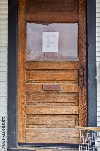 Old wooden door