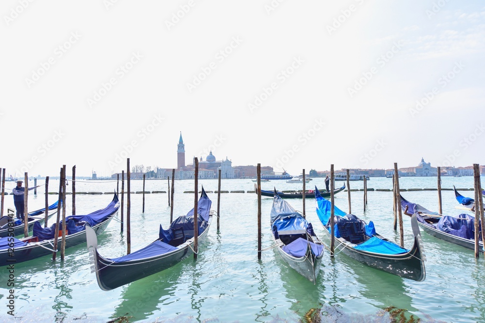 Scenery of Gondola Pier Near Piazza San Marco