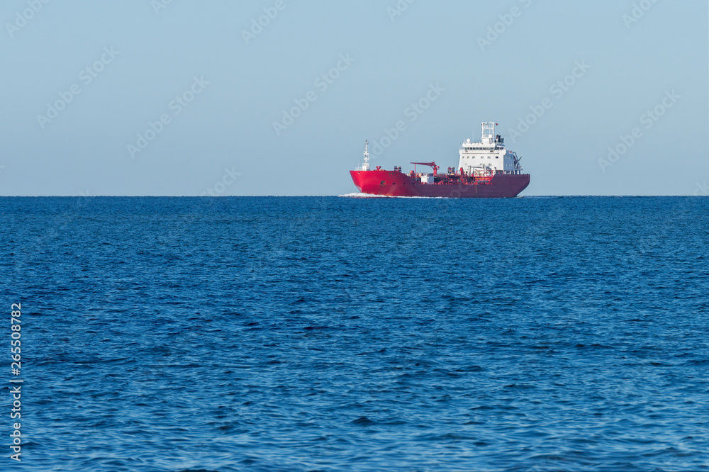 red cargo barge at sea red cargo barge at sea