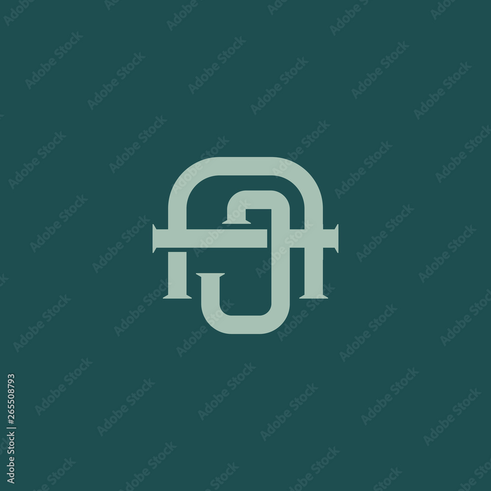 Monogram - Letter A & J Logo - Vector logo template Monogram - Letter A & J Logo - Vector logo template