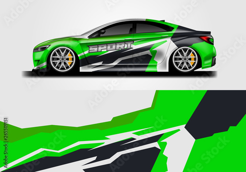 Sticker car design vector. Graphic abstract background designs for vehicle, race car, rally, livery 