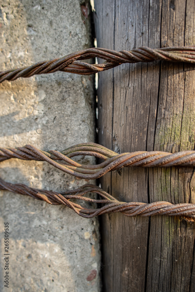 Obraz premium twisted rusty wire