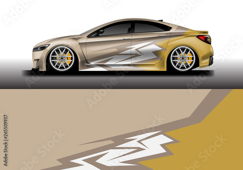 Sticker car design vector. Graphic abstract background designs for vehicle, race car, rally, livery 