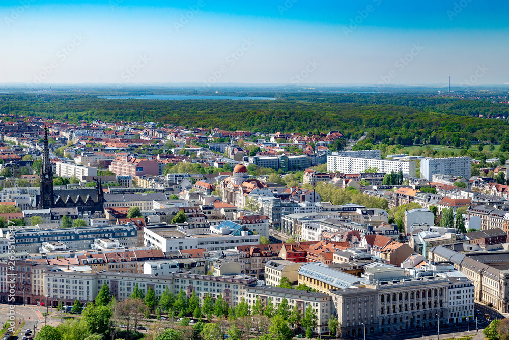 Leipzig, Luftaufnahme, Zentrum, Innenstadt