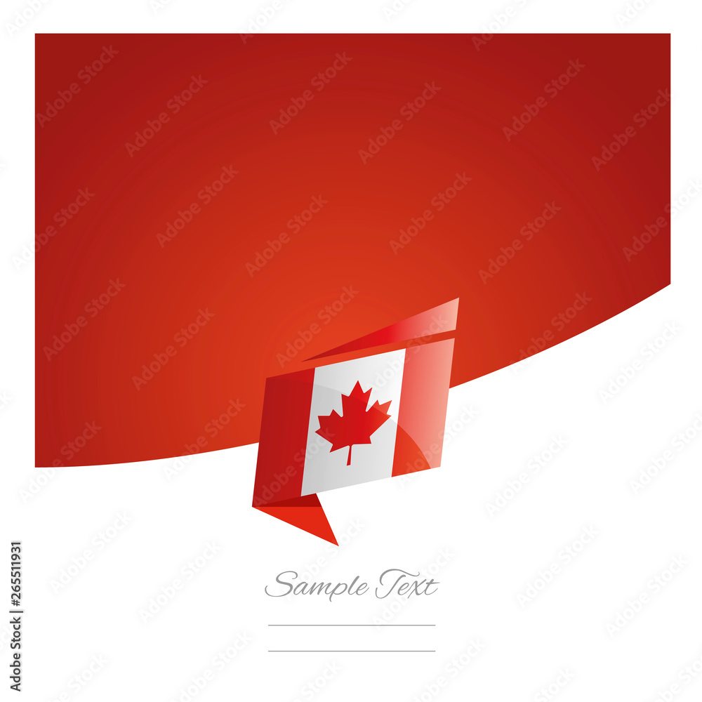 New abstract Canada flag origami red background vector