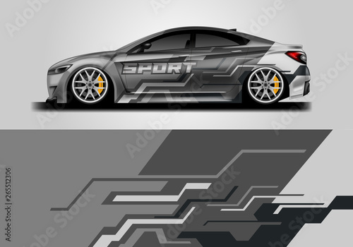 Sticker car design vector. Graphic abstract background designs for vehicle  race car  rally  livery 