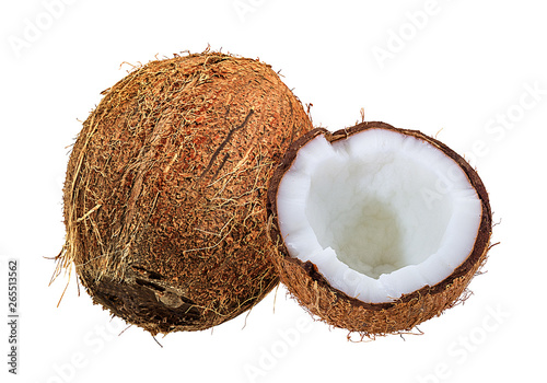 coconuts isolated on the white background