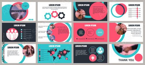 Presentation template. Elements for slide presentations. Flyer, brochure, corporate report, marketing, advertising, annual report, banner