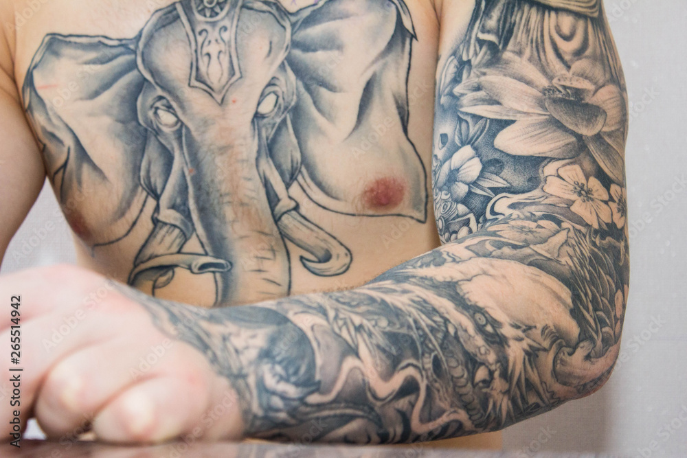 Ganesha Tattoo On Chest | Tattoo Designs, Tattoo Pictures
