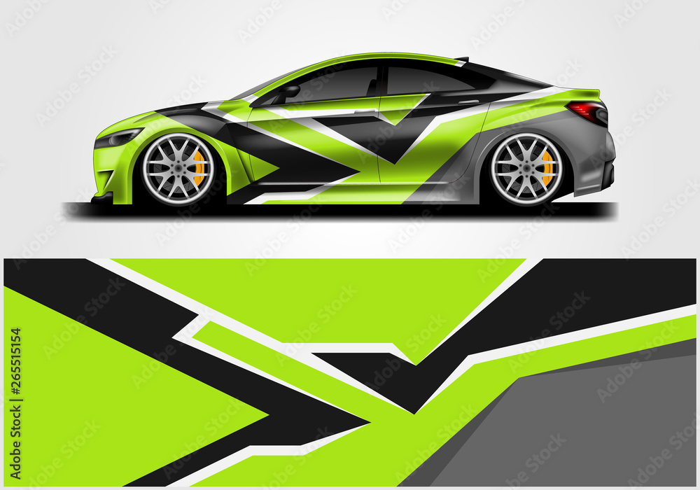 Car wrap decal rally design vector. Graphic abstract background designs for vehicle Car wrap decal rally design vector. Graphic abstract background designs for vehicle
