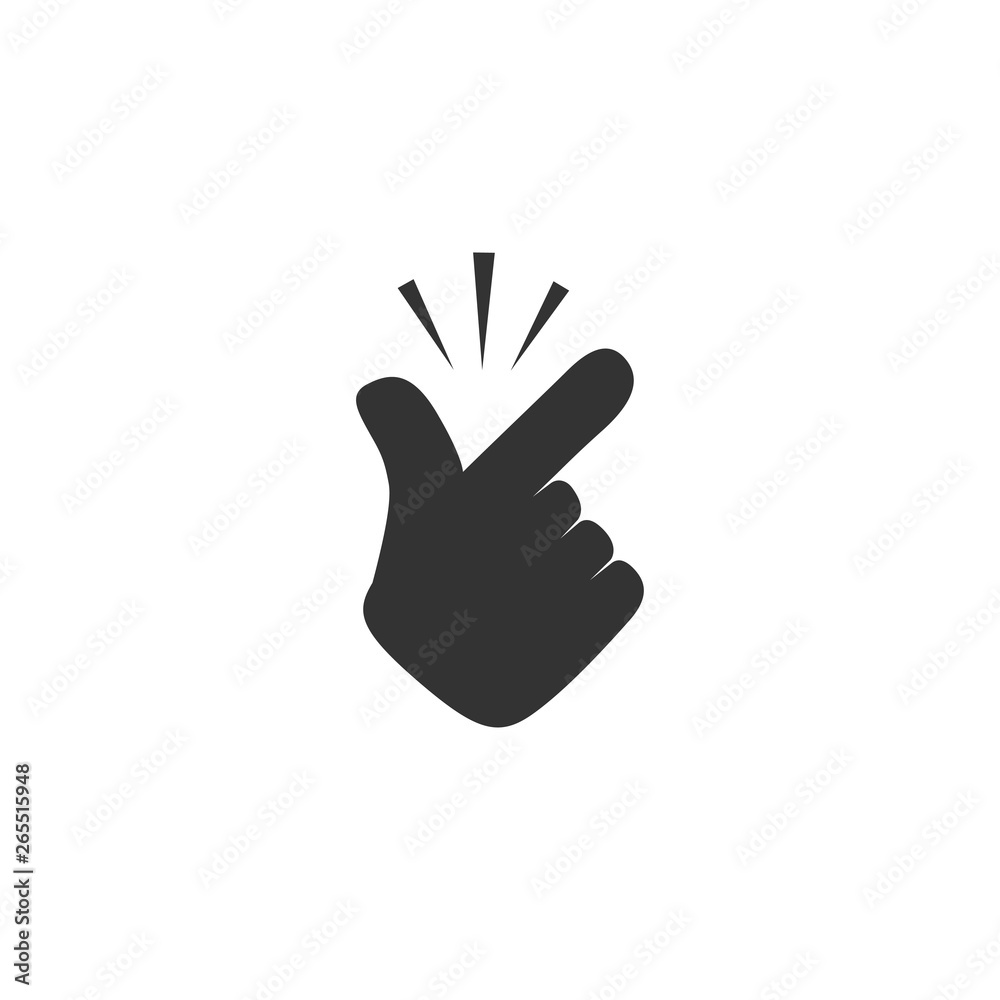 Snap finger icon in simple design. Vector illustration Stock Vector ...