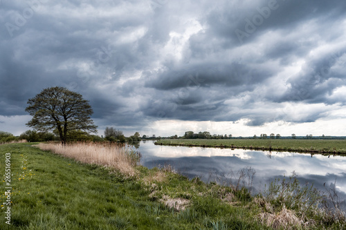 landscape with river and cl...