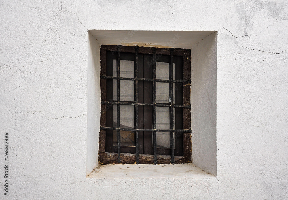 Old window in Tembleque, Toledo, Spain.