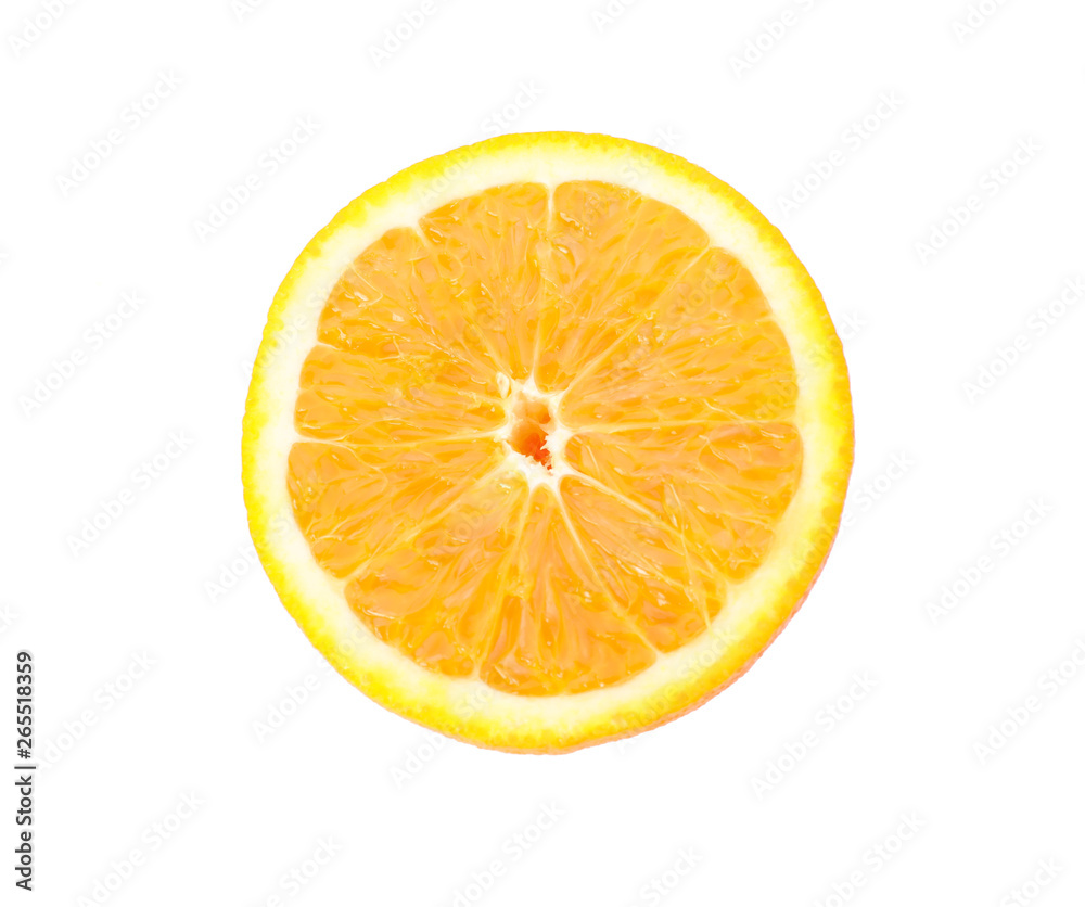 Half orange isolated on white background. Citrus food Half orange isolated on white background. Citrus food
