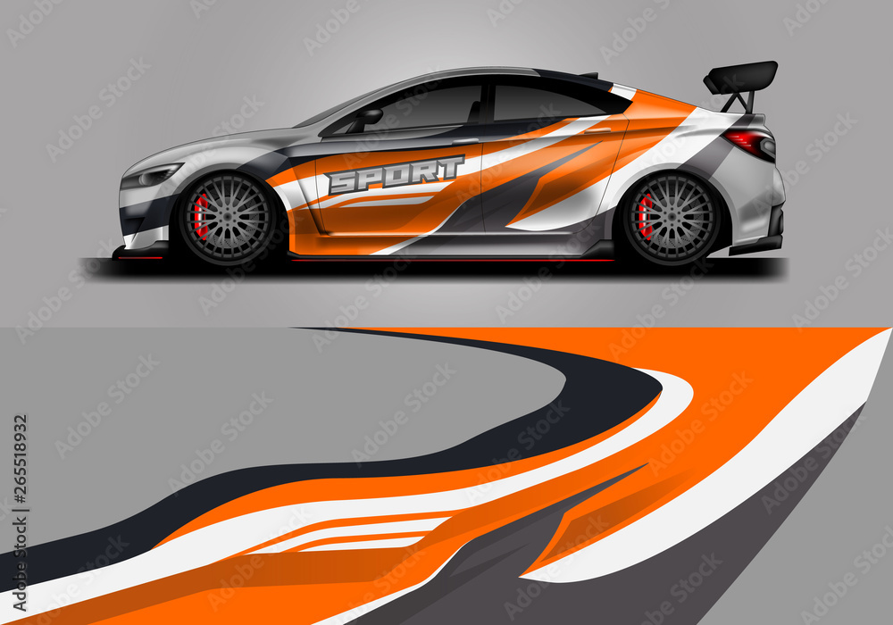 Car decal wrap vector designs. Truck and cargo van decal, company , rally, drift . Graphic abstract stripe racing background Car decal wrap vector designs. Truck and cargo van decal, company , rally, drift . Graphic abstract stripe racing background