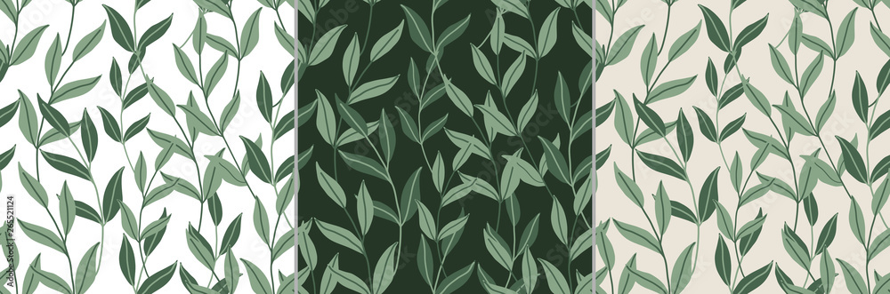 Seamless pattern with leaves. Great design for packaging.