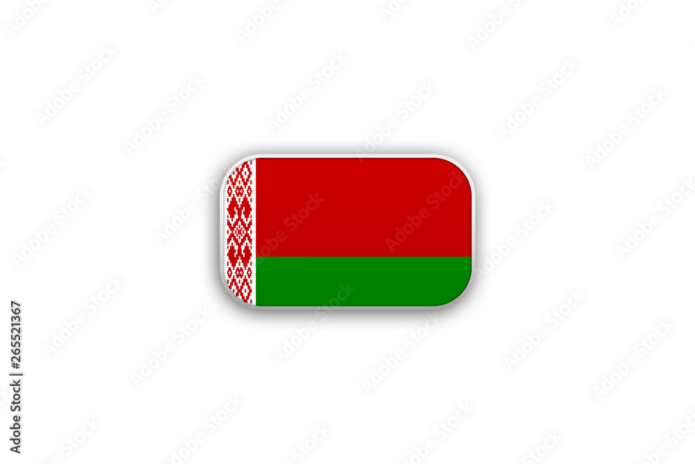 Rounded Rectangle Flag of Belarus Rounded Rectangle Flag of Belarus