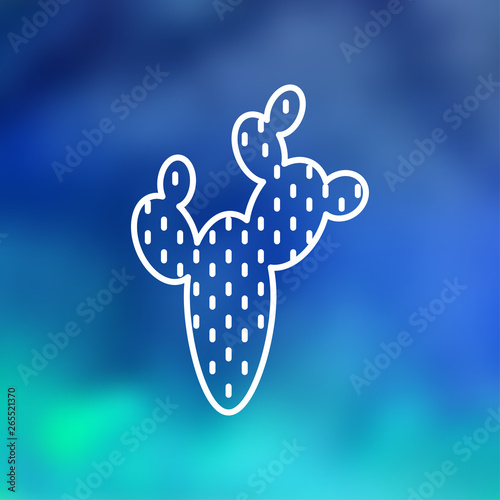 Desert cactus illustration. Plants flat vector icon
