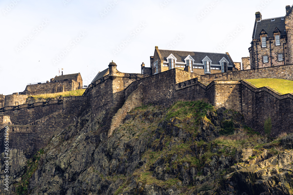 EDINBURGH, SCOTLAND - JUNE 1: The castle in 1 June, 2017 at Edinburgh. Edinburgh has a lovely medieval castle.