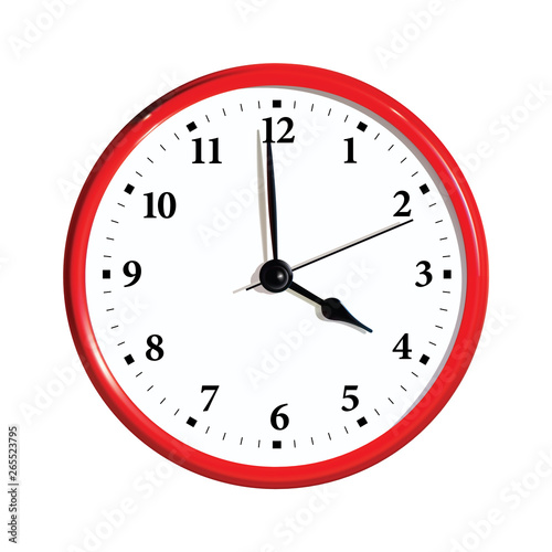 Realistic vector wall clock