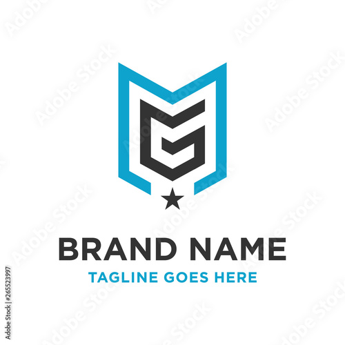MG initial logo design