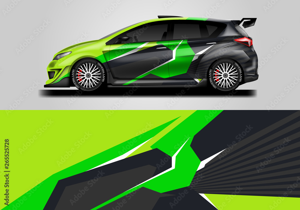 Car wrap livery decal vector , supercar, rally, drift . Graphic abstract stripe racing background . Eps 10 Car wrap livery decal vector , supercar, rally, drift . Graphic abstract stripe racing background . Eps 10