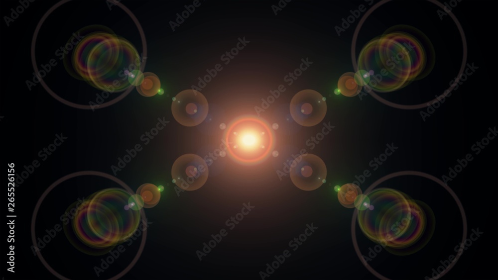 flash lights optical lens flares shiny illustration art background new natural lighting lamp rays effect colorful bright stock image