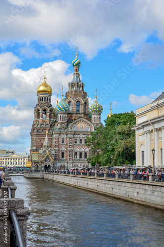 Famous church of the Savior on Spilled Blood in Saint Petersburg  Russia