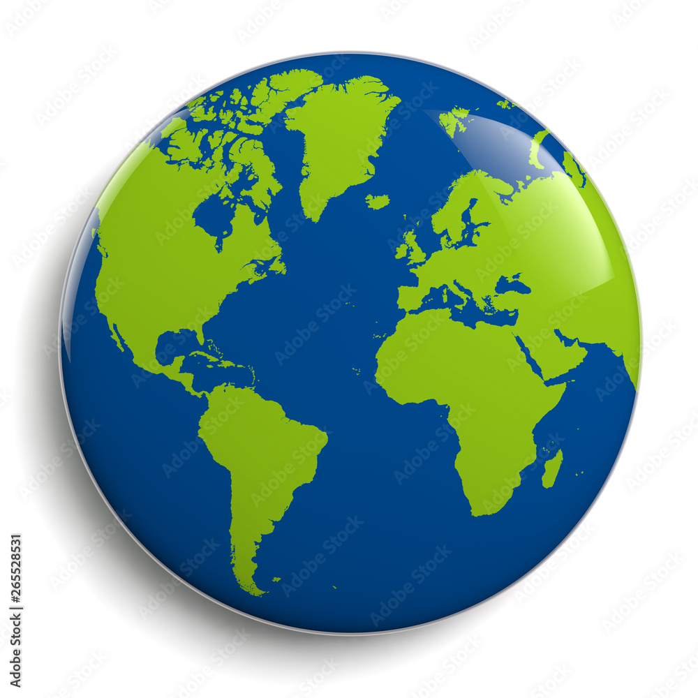 Planet Earth World Map Illustration Planet Earth World Map Illustration