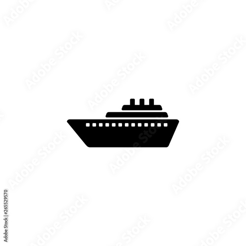 Ship icon vector. Cruise ship symbol icon illustration