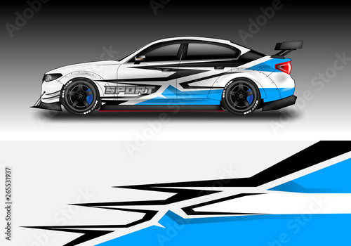 Car wrap designs vector . Background graphic . File ready to print and editable . Eps 10