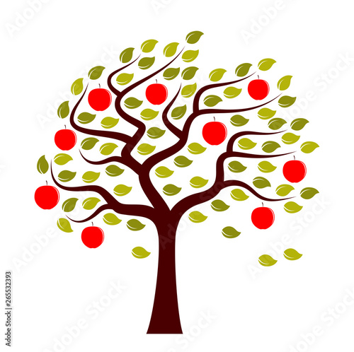 apple tree in the wind