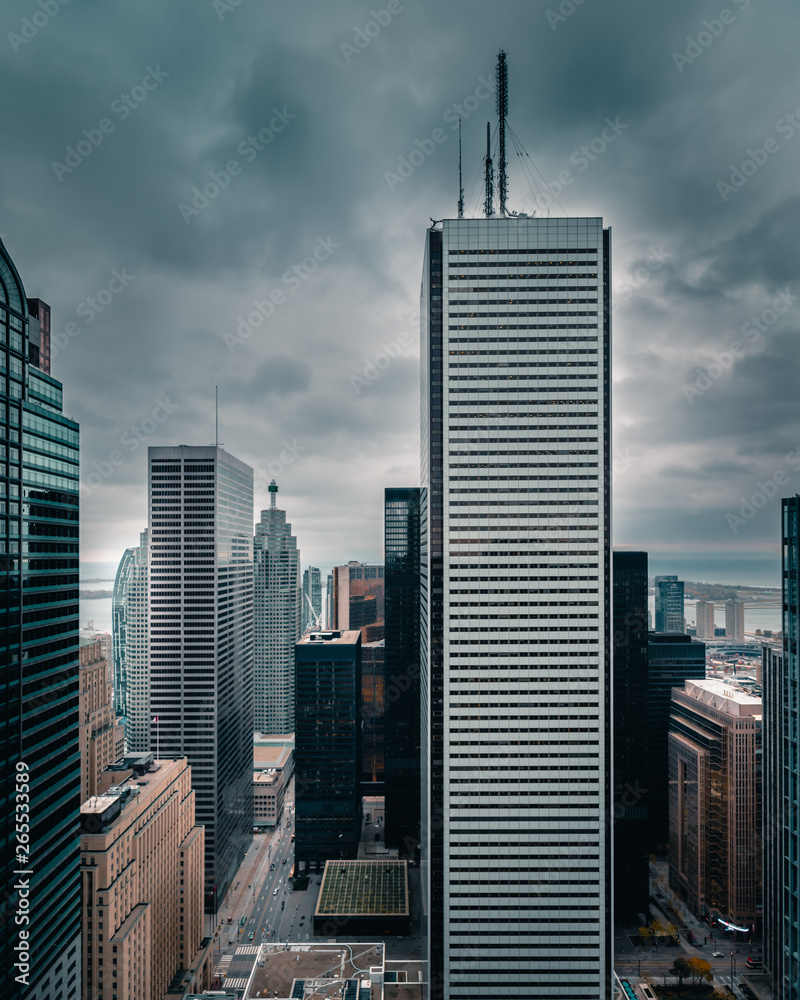 City Skyline Storm Toronto modern and urban day architecture City Skyline Storm Toronto modern and urban day architecture