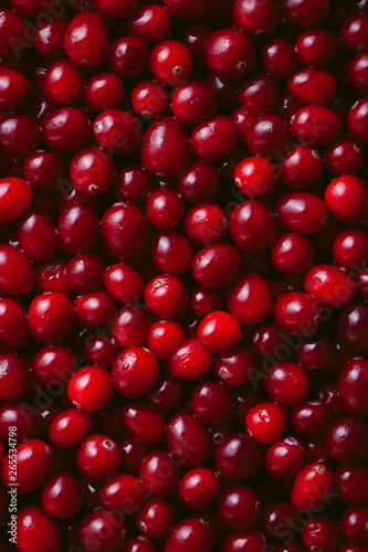 Close up of fresh cranberries