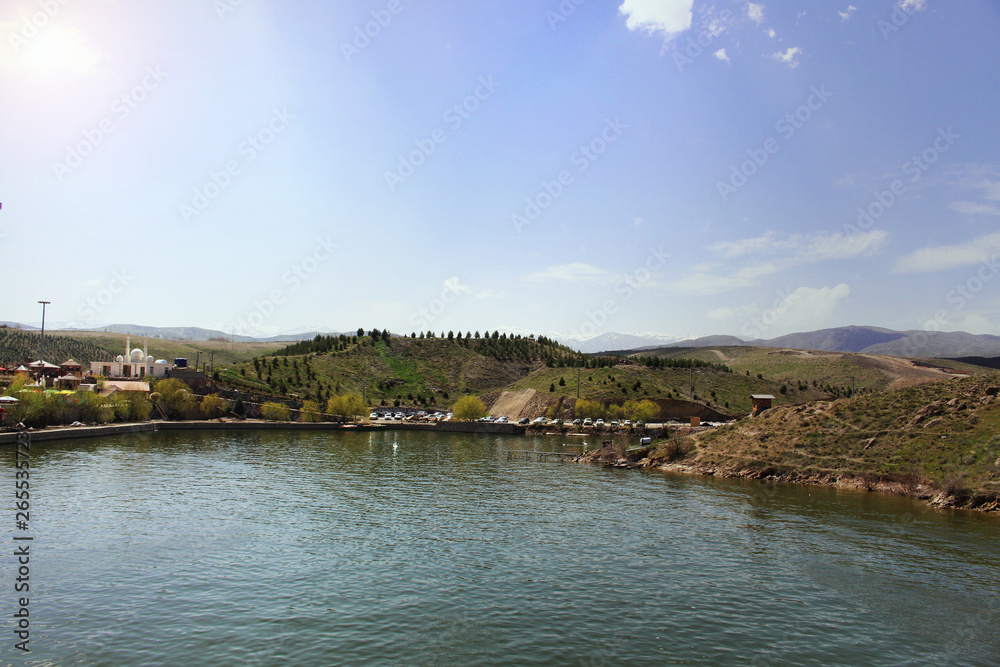 Fototapeta premium landscape with river