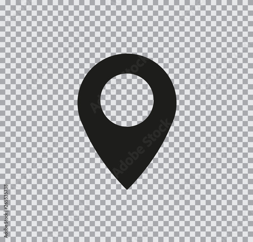 Vector flat icon geolocation on transparent background photo