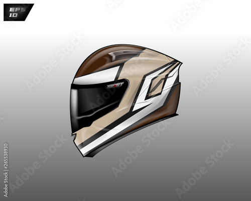 Helmet wrap motorcycle design vector . Eps 10