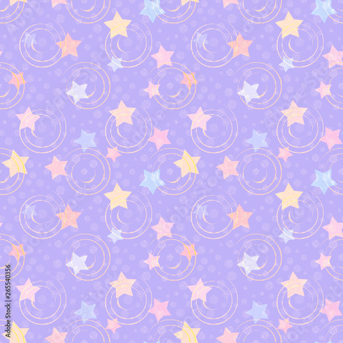 Illustrated pale pattern with stars and spirals
