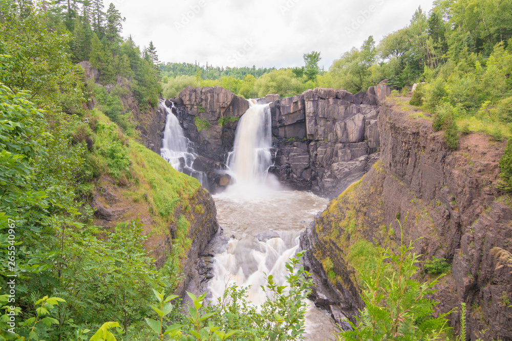 High Falls at US/Canadian border at Grand Portage State Park Minnesota High Falls at US/Canadian border at Grand Portage State Park Minnesota