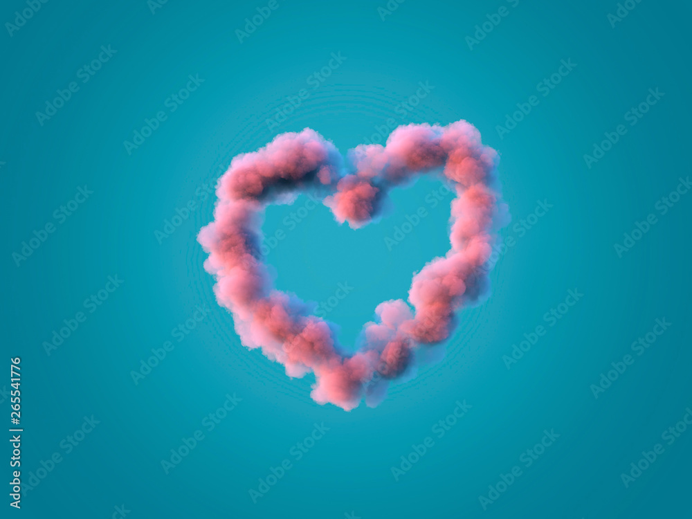 flying red heart from the clouds flying red heart from the clouds