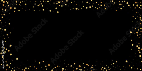 Gold stars random luxury sparkling confetti. Scatt