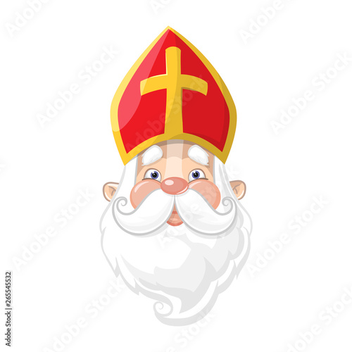 Saint Nicholas - cute cartoon character portrait