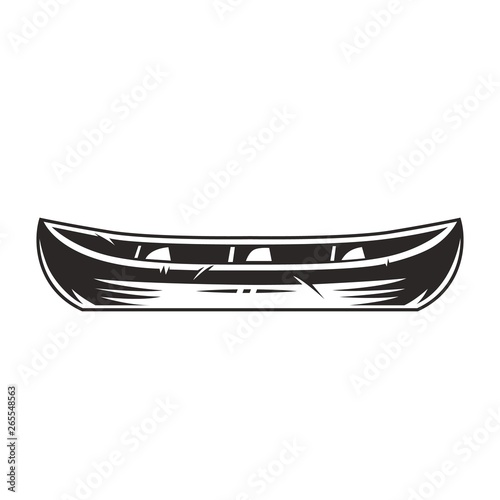 Vintage canoe boat concept