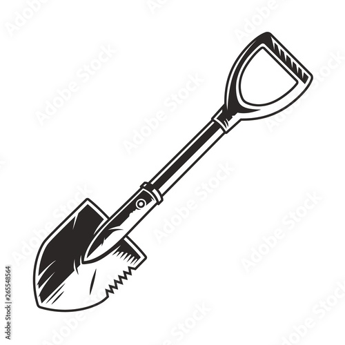 Vintage black shovel template