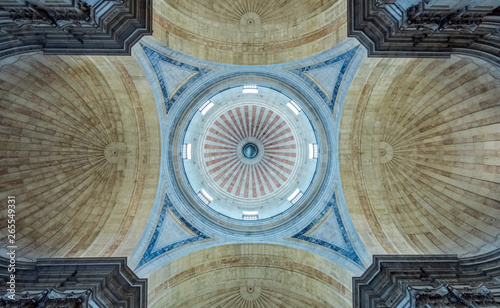 Ornate ceiling in National Pantheon, Lisbon, Lisbon, Portugal