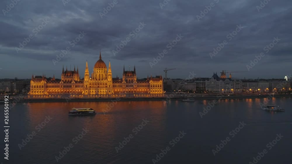 The Hungarian Parliament with the river Danube, Budapest The Hungarian Parliament with the river Danube, Budapest