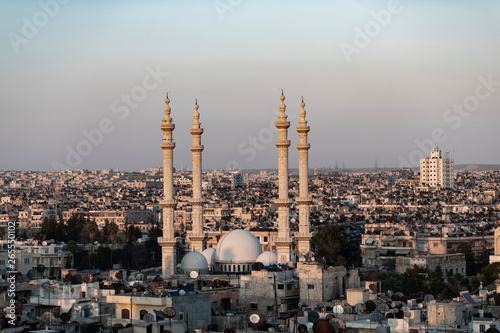 mosque in aerial view photo